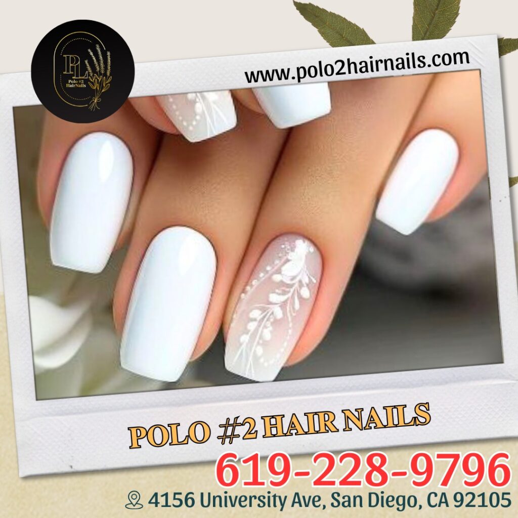 Classic manicure with natural nail polish at nail salon 92105